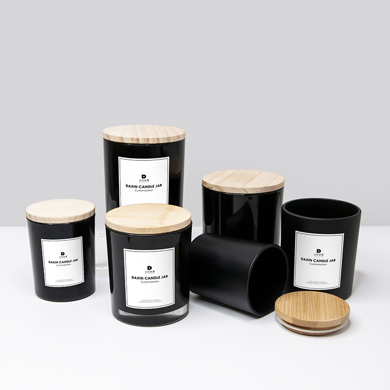 sei vasi decorativi per candele con coperchio in legno 01