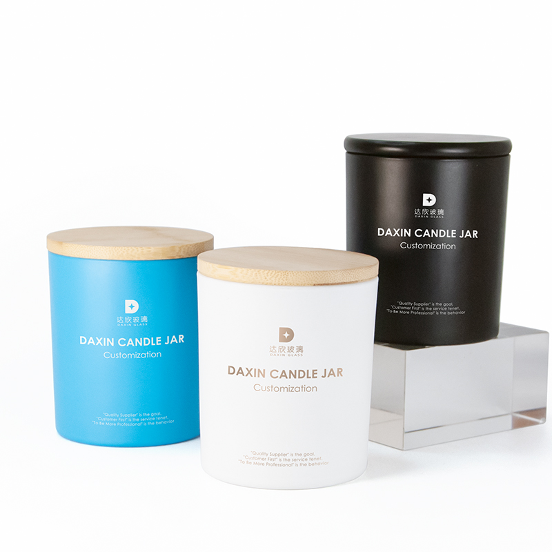 drei Daxin benutzerdefinierte Kerze Glas mit benutzerdefinierten Logo 01