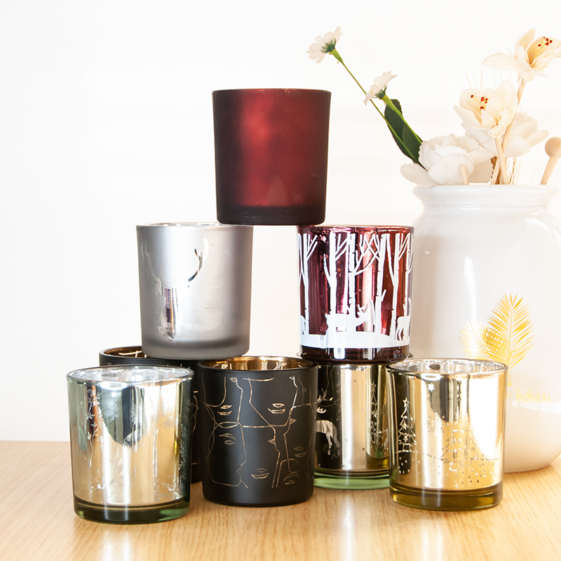 mehrere geprägte Glas-Kerzengläser-Verpackungen 01