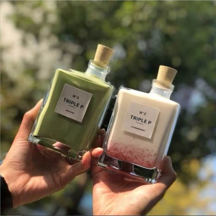 vente de bouteilles en verre carrées